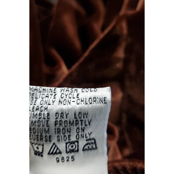 Roaman's Size 1X Brown Velvet Velour 2 Pc Pockets Elastic Waist Athleisure Set - Picture 13 of 14